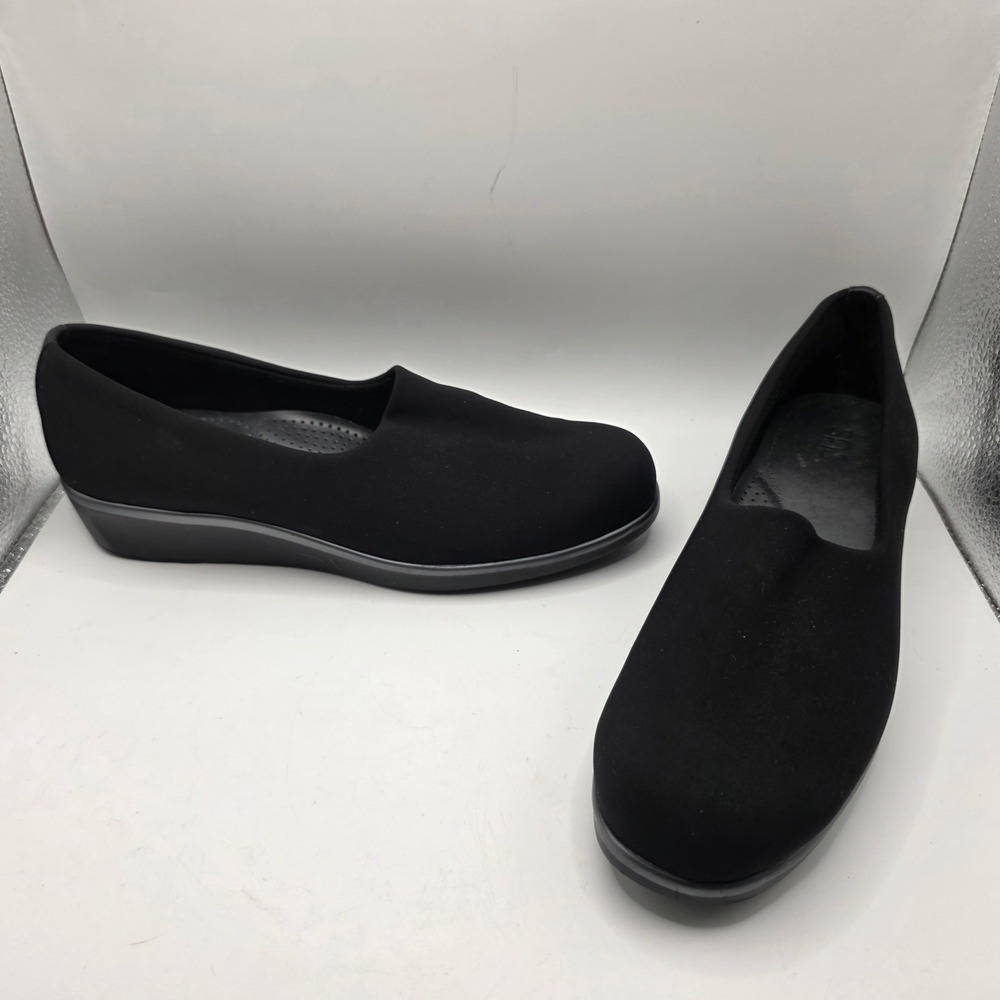 SAS Tripad Comfort Womens Black Wedge Loafers Shoes Size 7.5 N Made in USA